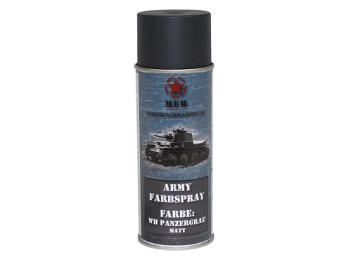Farba matowa do kamuflażu sprzętu militarnego - panzer shwarz 400 ml