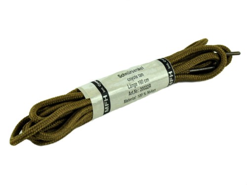 Sznurowadła coyote 160 cm do butów wojskowych i turystycznych, nylonowe