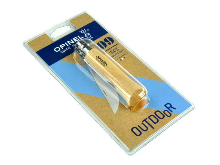 Nóż Opinel INOX No 9 - rękojeść bukowa , składany