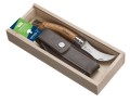 Nóż Opinel Inox dla grzybiarzy , naturalny dąb, szczotka z włosia dzika