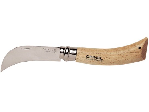 Nóż Opinel sierpak 08 dla grzybiarzy i do ogrodu
