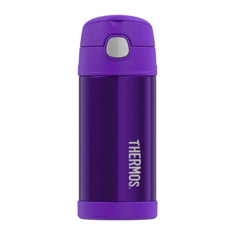 Thermos FUNtainer - termos dziecięcy ze słomką – fioletowy