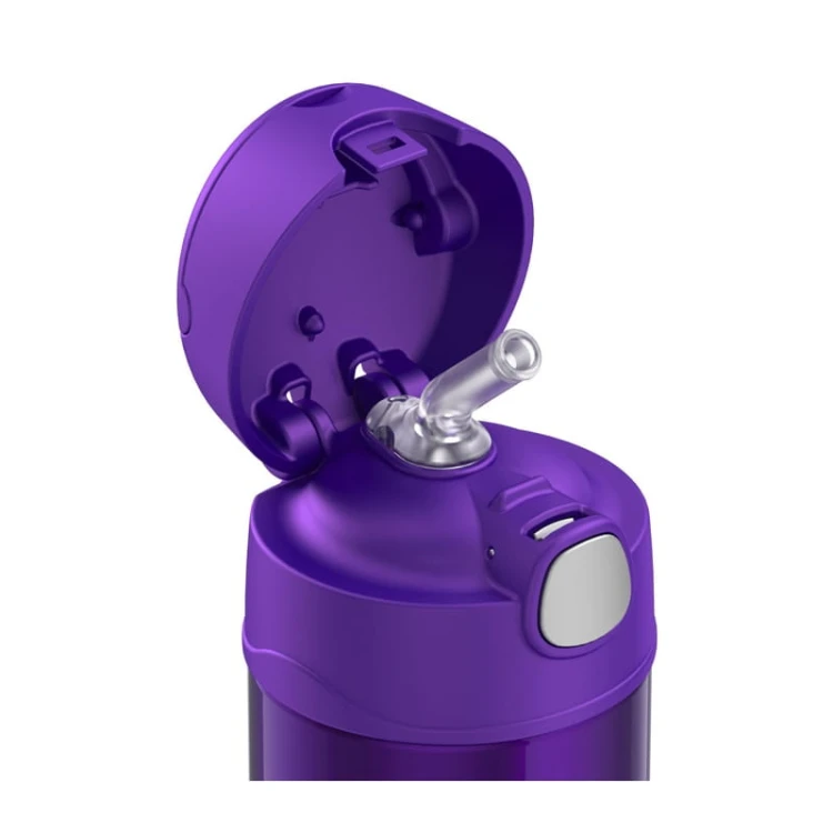 Thermos FUNtainer - termos dziecięcy ze słomką – fioletowy