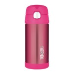 Thermos FUNtainer - termos dziecięcy ze słomką – różowy 355 ml