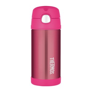 Thermos FUNtainer - termos dziecięcy ze słomką – różowy 355 ml