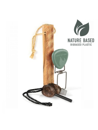 Zestaw LIGHT MY FIRE -FIRELIGHTING KIT BIO- krzesiwo rozpałka i grandpa's fire fork BIO (cocoshell)