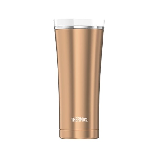 Elegancki wodoszczelny Termokubek Thermos – 470 ml różowo-złoty