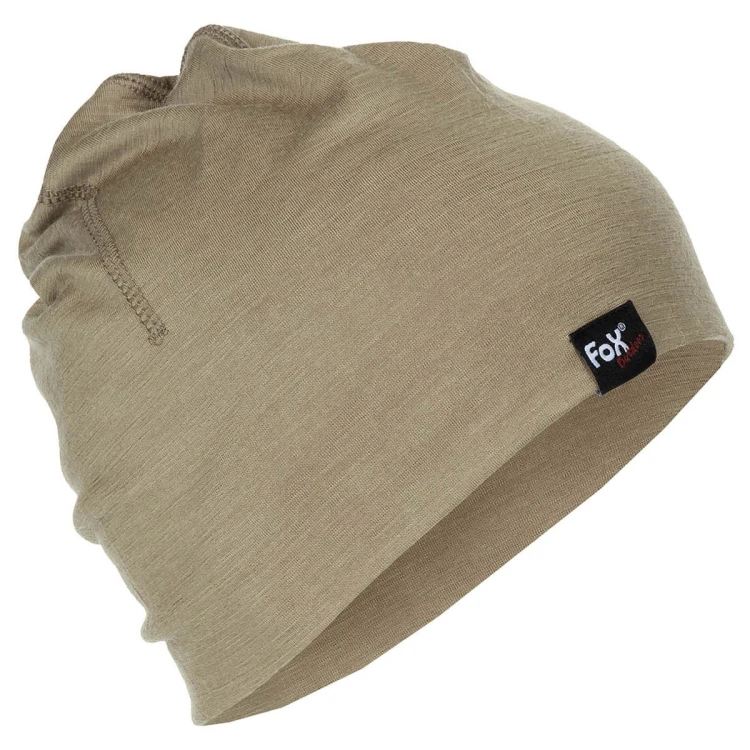 Czapka z wełny MERINO, coyote tan