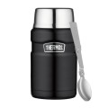 Thermos ® - termos obiadowy ze składaną łyżką 710 ml -czarny mat