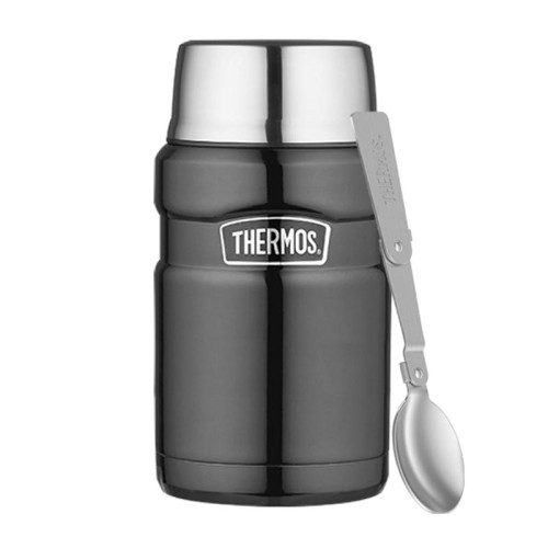 Thermos ® - termos obiadowy ze składaną łyżką 710 ml - ciemnoszary
