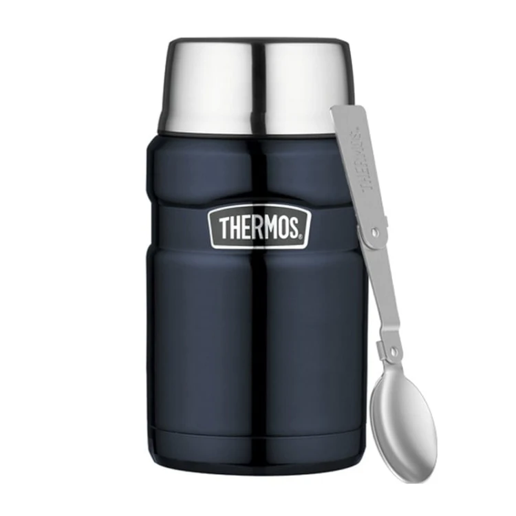 Thermos ® - termos obiadowy ze składaną łyżką 710 ml - granatowy