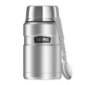 Thermos ® - termos obiadowy ze składaną łyżką 710 ml - srebrny