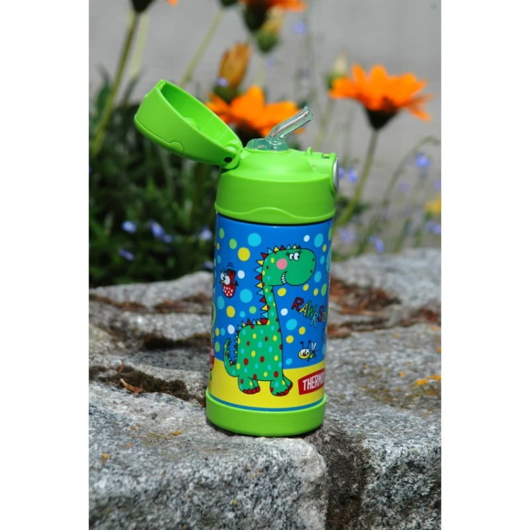 Thermos FUNtainer - termos dziecięcy ze słomką – dinozaur