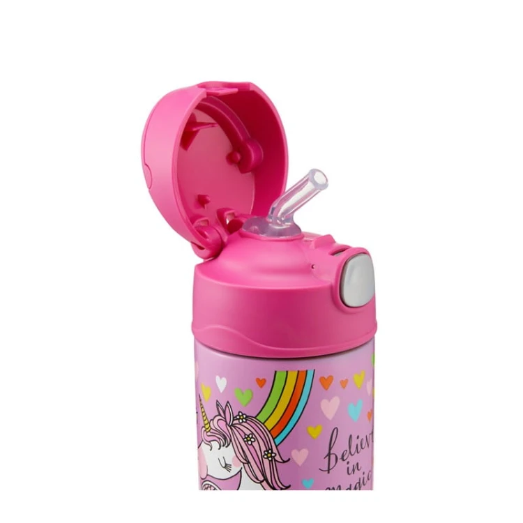 Thermos FUNtainer - termos dziecięcy ze słomką – jednorożec