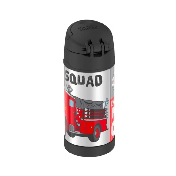 Thermos FUNtainer - termos dziecięcy ze słomką – wóz strażacki