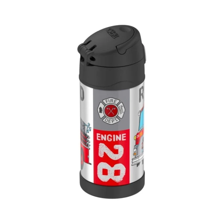 Thermos FUNtainer - termos dziecięcy ze słomką – wóz strażacki