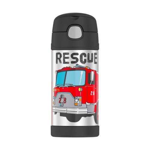Thermos FUNtainer - termos dziecięcy ze słomką – wóz strażacki