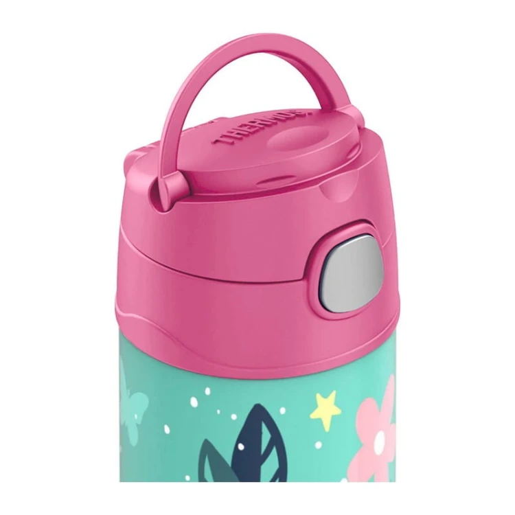 Thermos FUNtainer - termos dziecięcy ze słomką – wild flowers