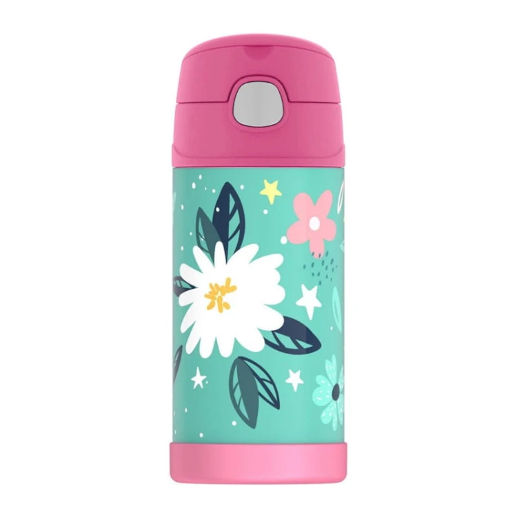 Thermos FUNtainer - termos dziecięcy ze słomką – wild flowers