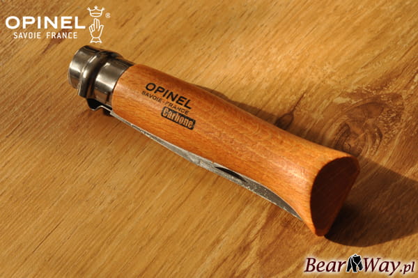 Nóż Opinel Carbon No 8 - rękojeść buk, składany