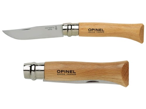 Nóż Opinel INOX No 10 - rękojeść bukowa , składany