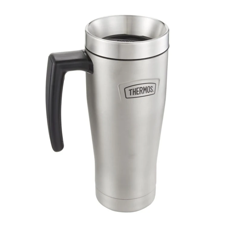 Termokubek Thermos , kubek termiczny z rączką , 470 ml srebrny