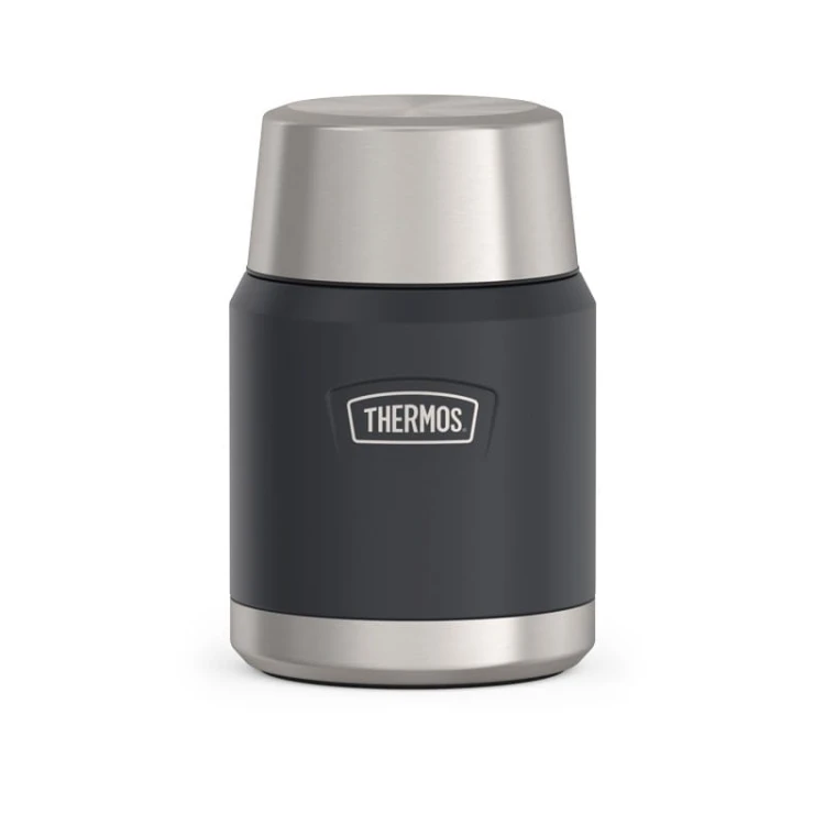 Termos na jedzenie z składaną łyżką i kubkiem, Thermos Icon  470 ml – granit (2).jpg