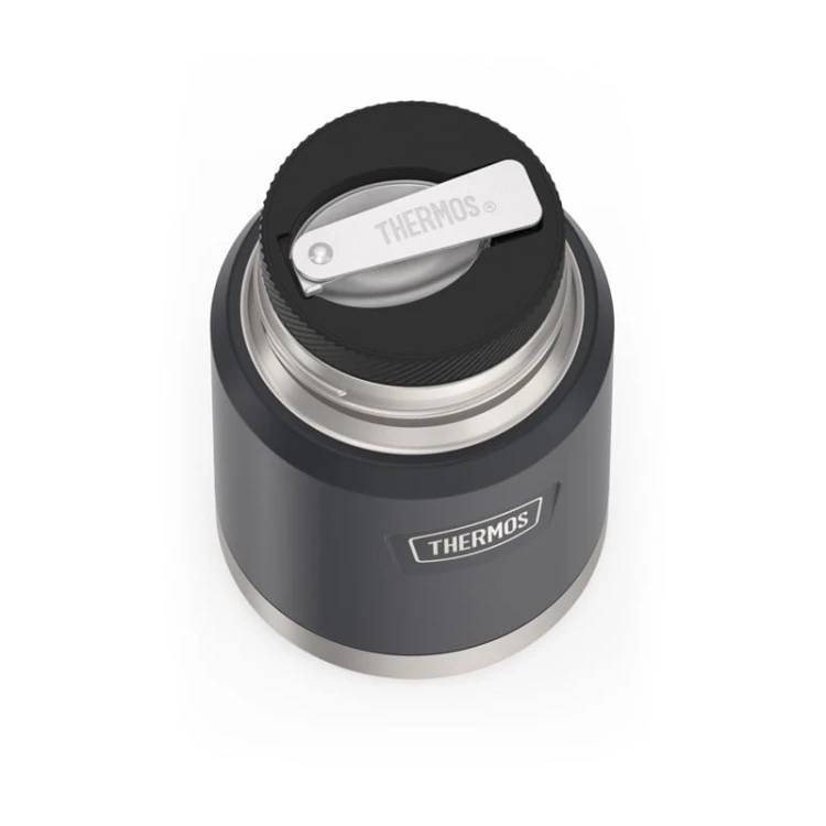 Termos na jedzenie z składaną łyżką i kubkiem, Thermos Icon  470 ml – granit (3).jpg