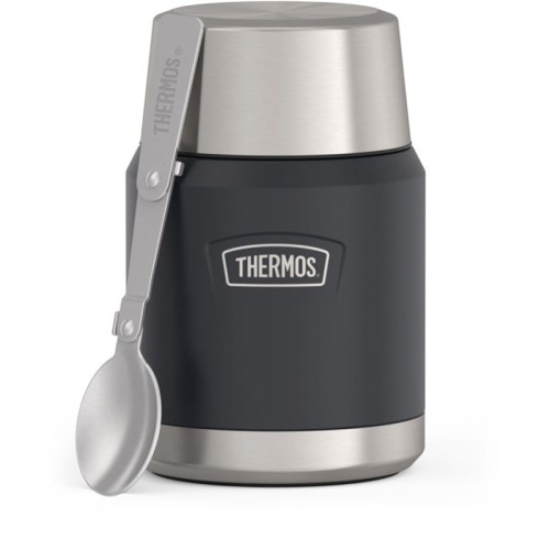Termos na jedzenie z składaną łyżką i kubkiem, Thermos Icon  470 ml – granit.jpg