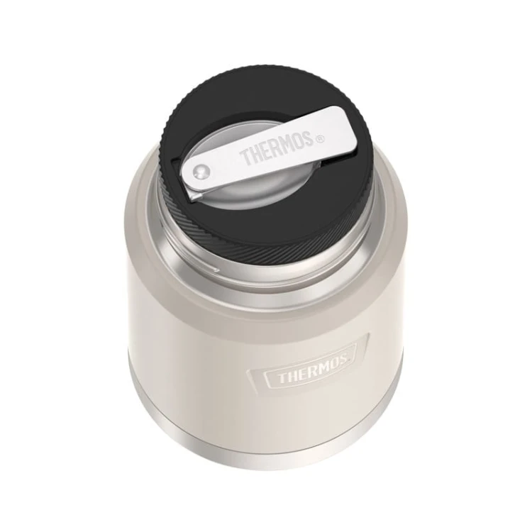 Termos na jedzenie z składaną łyżką i kubkiem, Thermos Icon  470 ml – w kolorze piaskowca