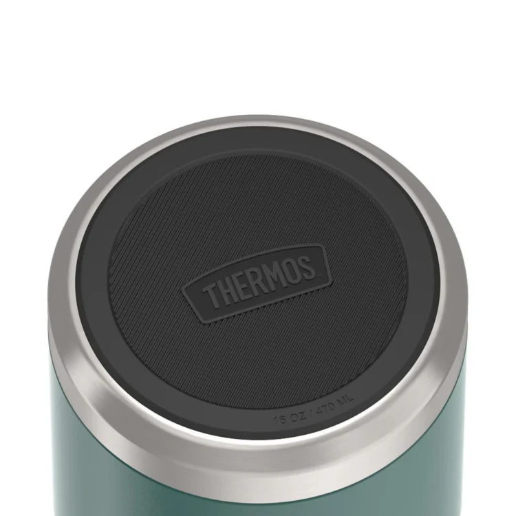 Termos na jedzenie z składaną łyżką i kubkiem, Thermos Icon  470 ml – zielony (3).webp