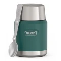 Termos na jedzenie z składaną łyżką i kubkiem, Thermos Icon  470 ml – zielony (5).webp