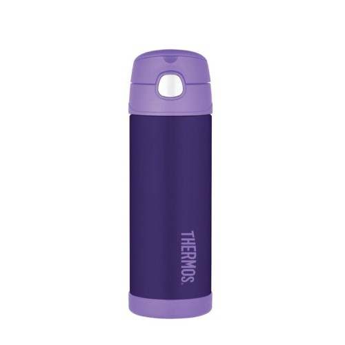 Thermos FUNtainer - termos dziecięcy ze słomką – fioletowy 470 ml