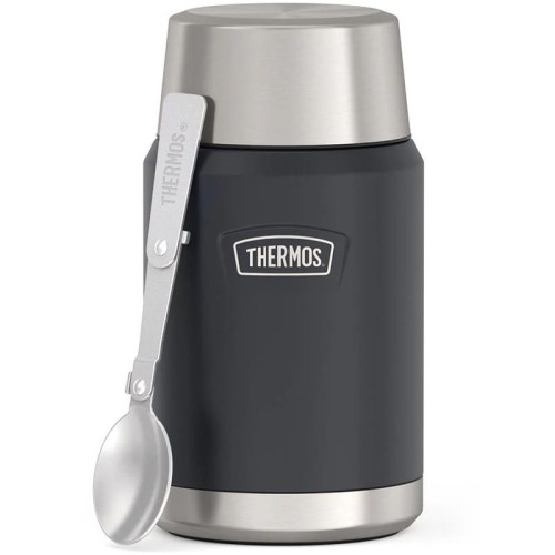 Termos na jedzenie z składaną łyżką i kubkiem, Thermos Icon 710 ml – granit.jpg
