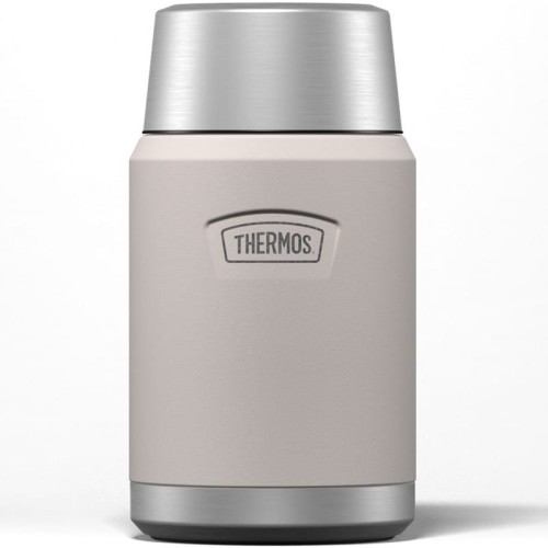 Termos na jedzenie z składaną łyżką i kubkiem, Thermos Icon 710 ml – w kolorze piaskowca