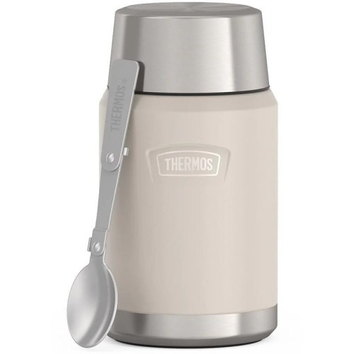 Termos na jedzenie z składaną łyżką i kubkiem, Thermos Icon 710 ml – w kolorze piaskowca