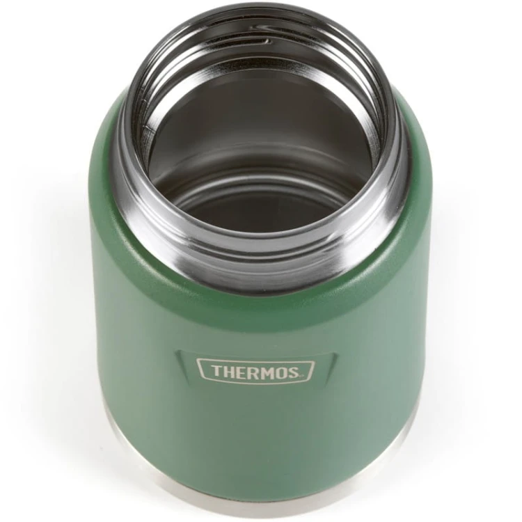 Termos na jedzenie z składaną łyżką i kubkiem, Thermos Icon 710 ml – zielony