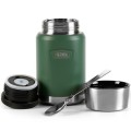 Termos na jedzenie z składaną łyżką i kubkiem, Thermos Icon 710 ml – zielony