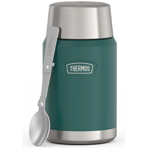 Termos na jedzenie z składaną łyżką i kubkiem, Thermos Icon 710 ml – zielony