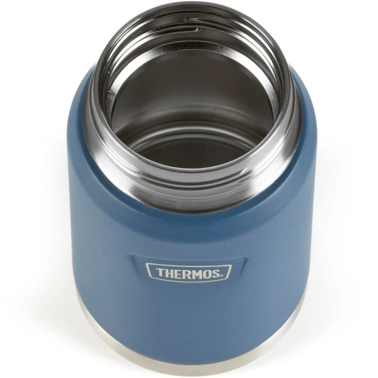 Termos na jedzenie z składaną łyżką i kubkiem, Thermos Icon 710 ml – niebieski