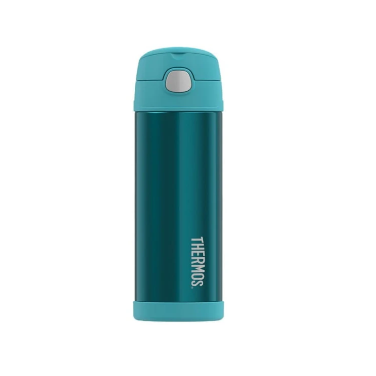 Thermos FUNtainer - termos dziecięcy ze słomką – turkusowy 470 ml