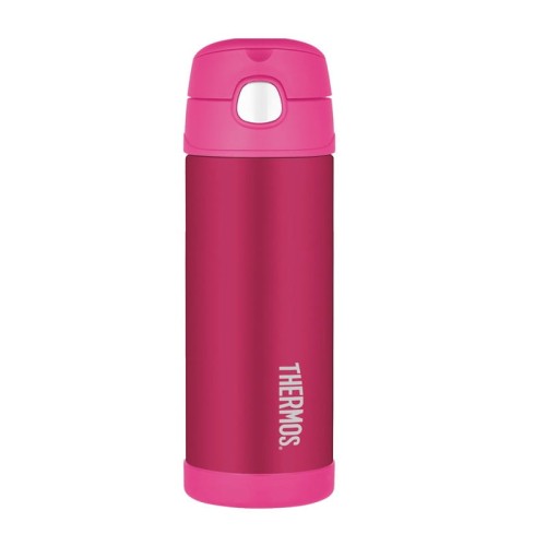 Thermos FUNtainer - termos dziecięcy ze słomką – różowy 470 ml