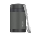 Thermos - termos dziecięcy na jedzenie z łyżką– czarny 470 ml