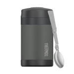 Thermos - termos dziecięcy na jedzenie z łyżką– czarny 470 ml 