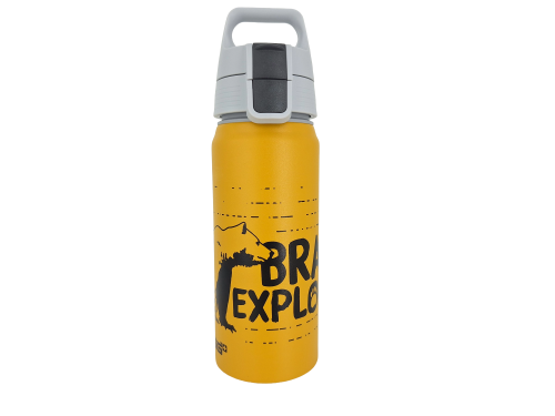 SIGG Butelka 600 ml Brave Bear - butelka / bidon żółty do napojów gazowanych i niegazowanych