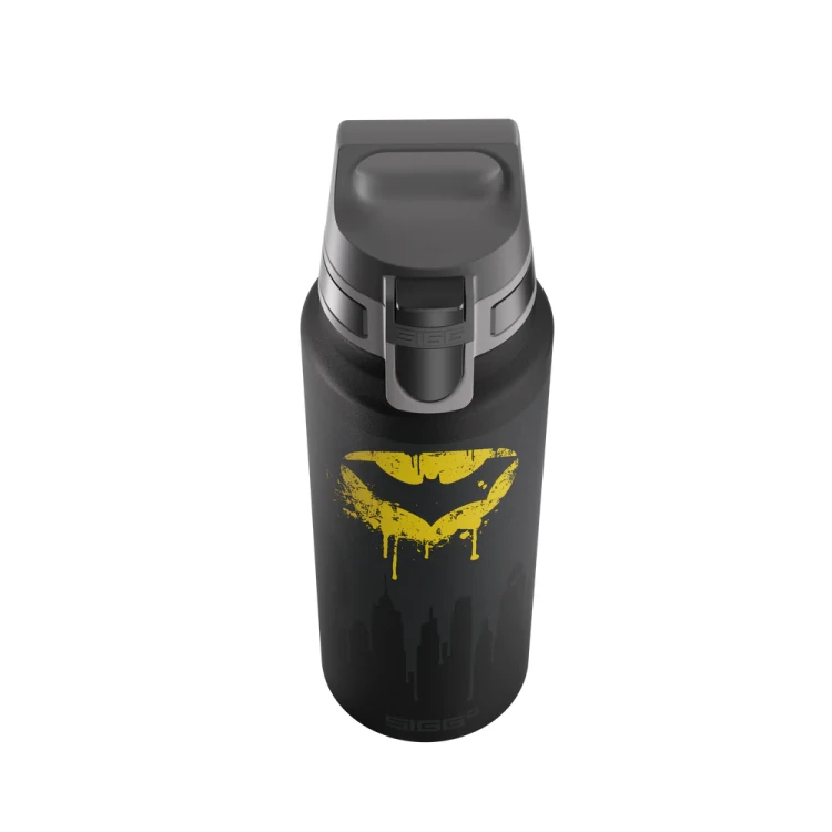 SIGG Butelka dla dzieci 1l Batman Tag - bidon dziecięcy czarny do napojów gazowanych i niegazowanych