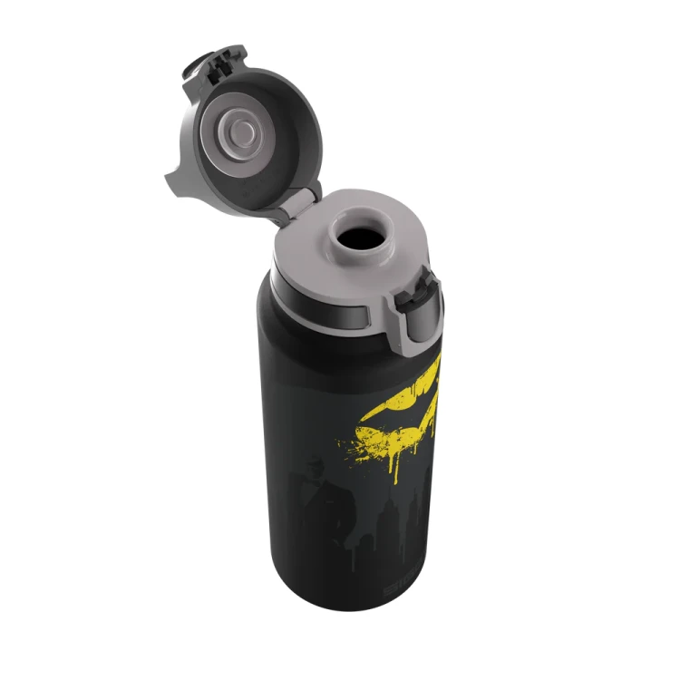 SIGG Butelka dla dzieci 1l Batman Tag - bidon dziecięcy czarny do napojów gazowanych i niegazowanych
