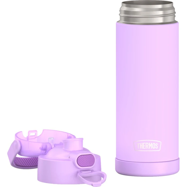 Thermos FUNtainer - termos dziecięcy z nakrętką nawadniającą – jaskrawy fioletowy 470 ml