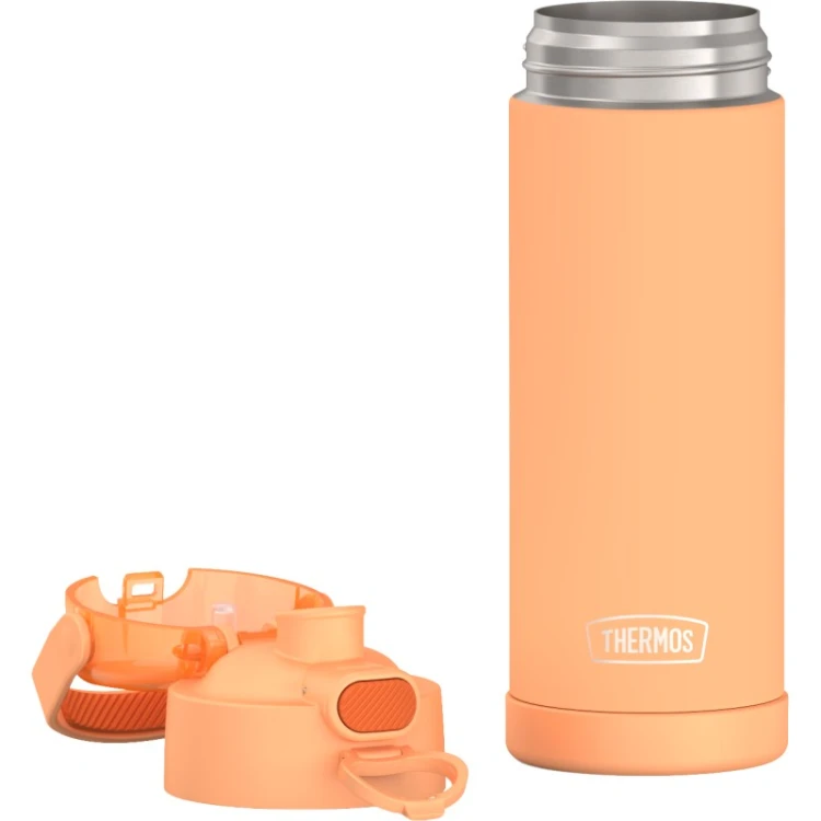 Thermos FUNtainer - termos dziecięcy z nakrętką nawadniającą – jaskrawy pomarańczowy 470 ml