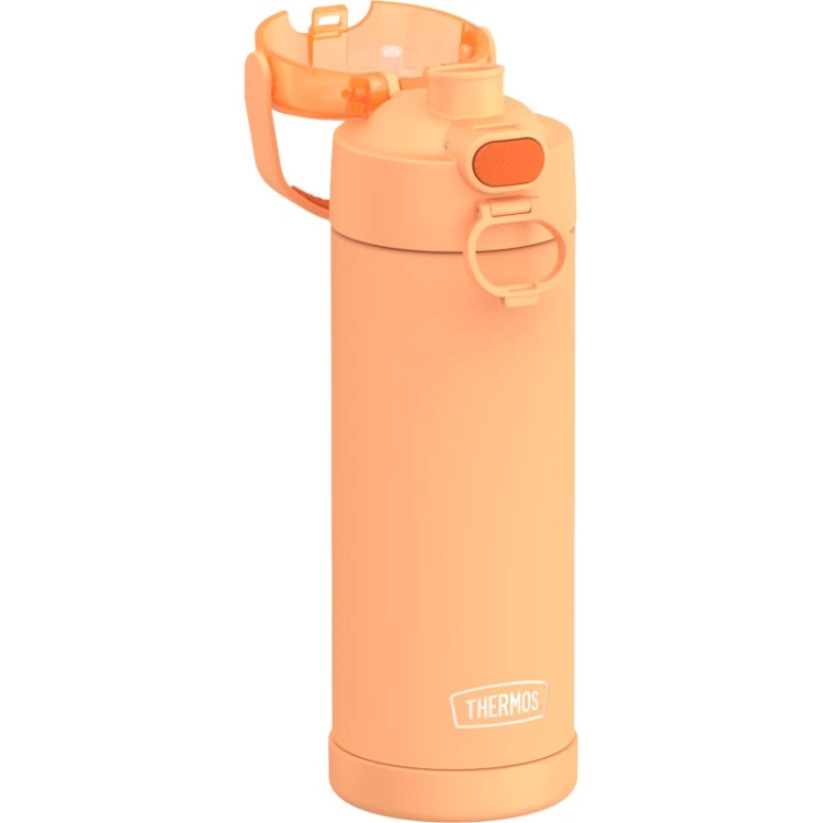 Thermos FUNtainer - termos dziecięcy z nakrętką nawadniającą – jaskrawy pomarańczowy 470 ml